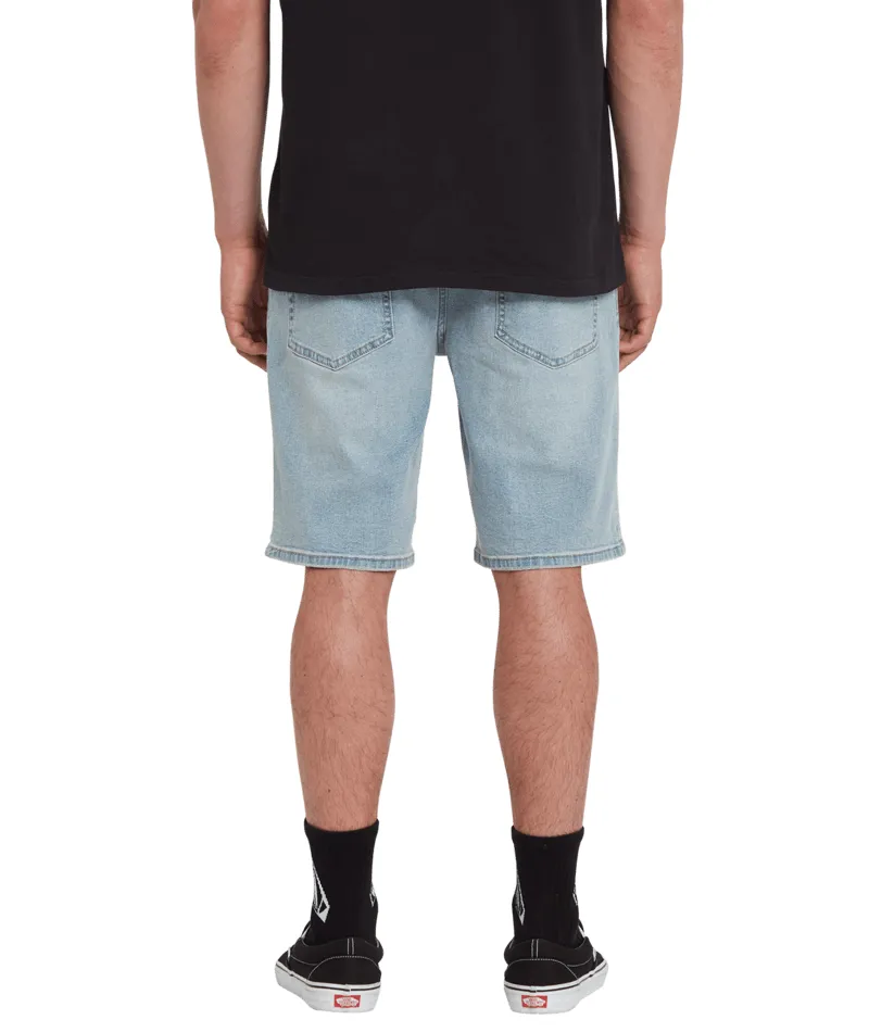 Volcom Solver Denim Short  In Worker Indigo Vintage -1